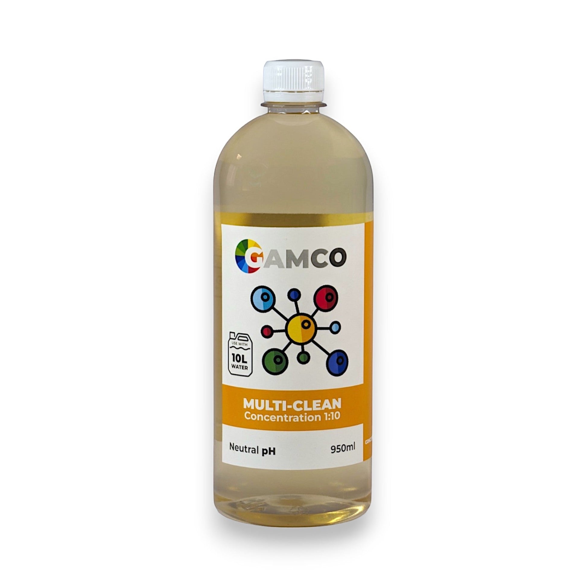 GAMCO Store Multi-Clean upholstery cleaner bottle, 950ml, neutral pH, for fabric, leather, and alcantara.