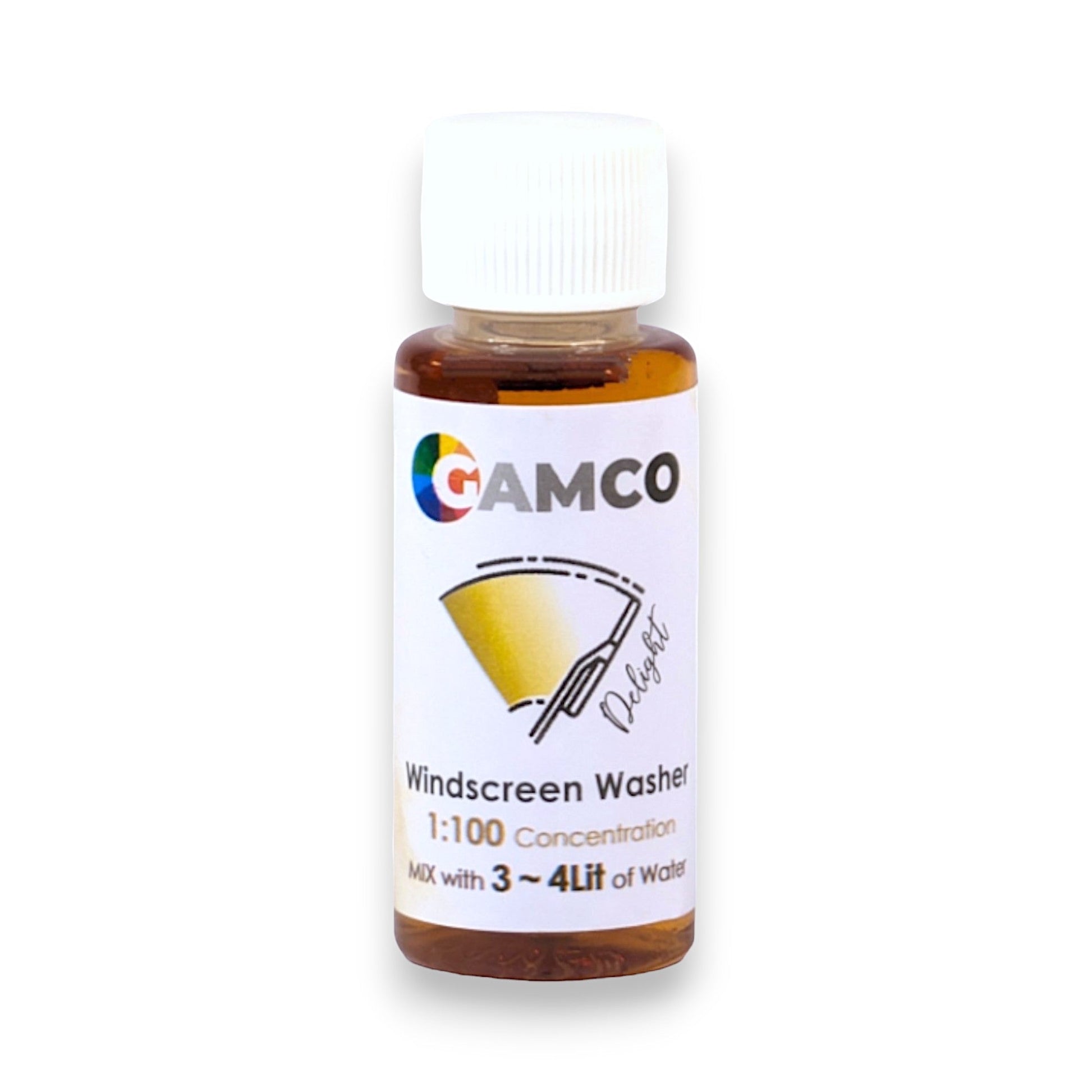 GAMCO Store windscreen washer fluid concentrate, 1:100 dilution, streak-free finish for safe driving.