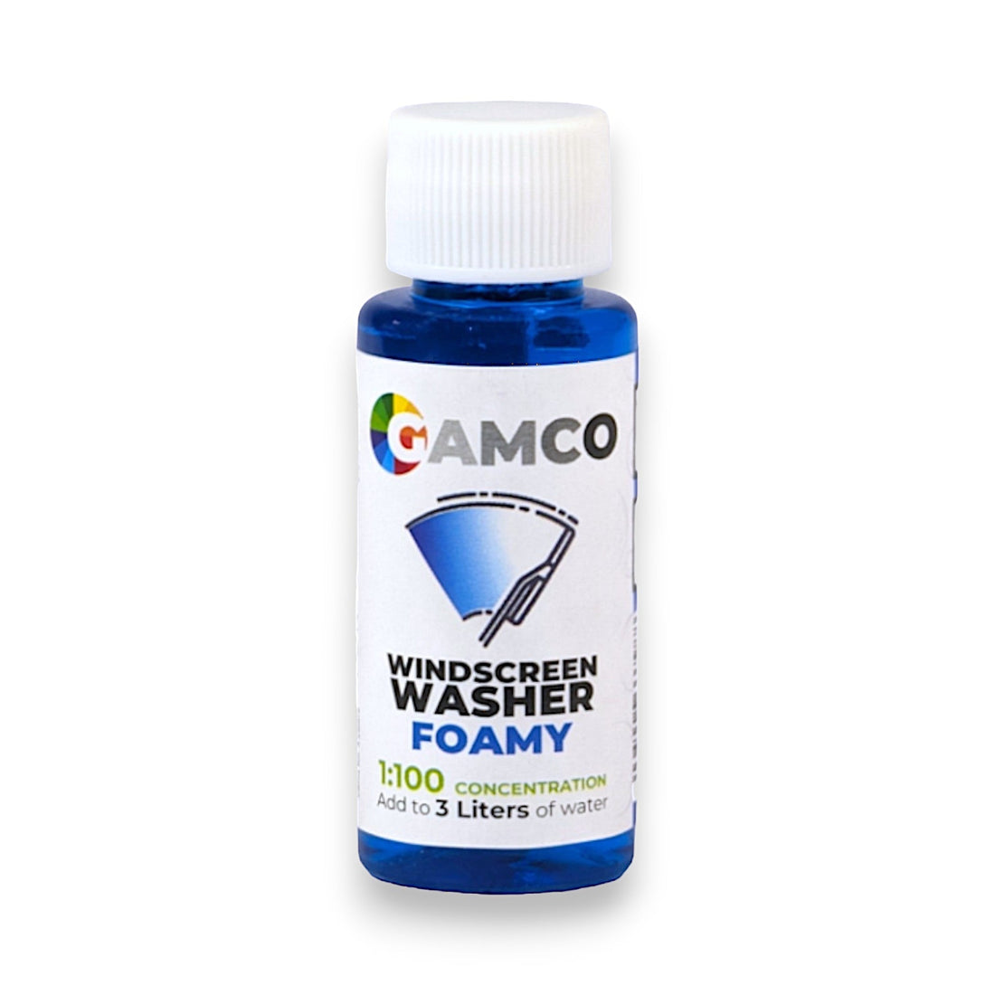 GAMCO Store concentrated windscreen washer fluid bottles in OUD, Delight, Lavender, and Foamy scents. Streak-free finish.